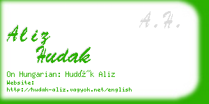 aliz hudak business card